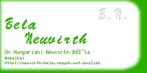 bela neuvirth business card